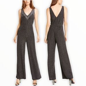 Bar III Studded Metallic Sleeveless Jumpsuit